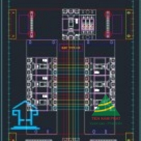 Tủ phân phối 100a, 6 MCCB